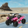 thumbnail image 4 of Gymax 6V 4 Wheels ATV Quad Ride On Car Kids Ride-On Toy w/ Music Horn LED Light Pink, 4 of 9