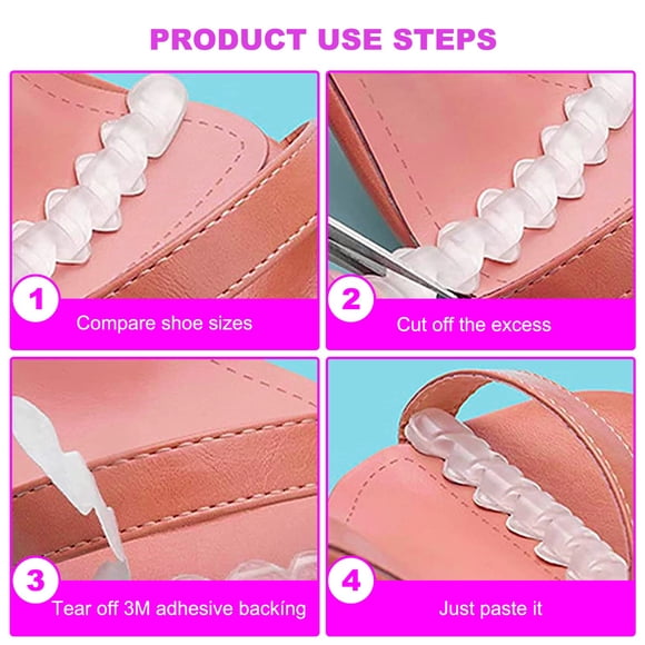 Plantillas de zapatos antideslizantes Minnieouse 2 pares Color transparente