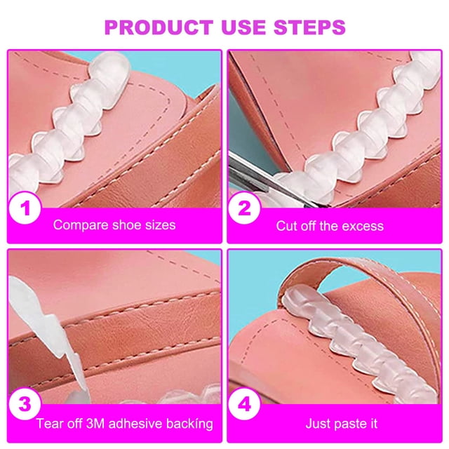 Plantillas de zapatos antideslizantes Minnieouse 2 pares Color transparente