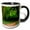 Black/White, variant on 3drose, Washington, Olympic Np, Hoh River Rainforest - Us48 Csl0129 - Charles Sleicher, 15oz Two-tone Black Mug