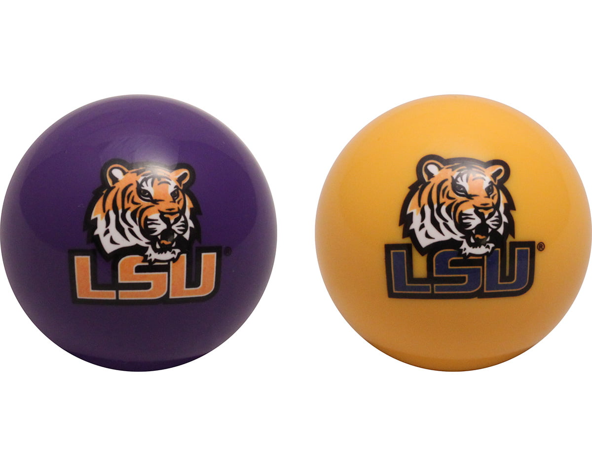Yellow NCAA Imperial College Louisiana State Tigers Pool Billiard Cue or 8 Ball 