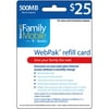 Family Mobile WebPak Refill Card, $25