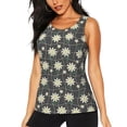 thumbnail image 2 of Picia Daisies Flowers Pattern Women's Workout Tank Top,Breathable Activewear,Slim Fit Athletic Top,Versatile Workout Moisture-wicking top-, 2 of 9