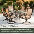 thumbnail image 4 of Hanover Manor 7-Piece Outdoor Dining Set with Swivel Rockers, 4 of 19