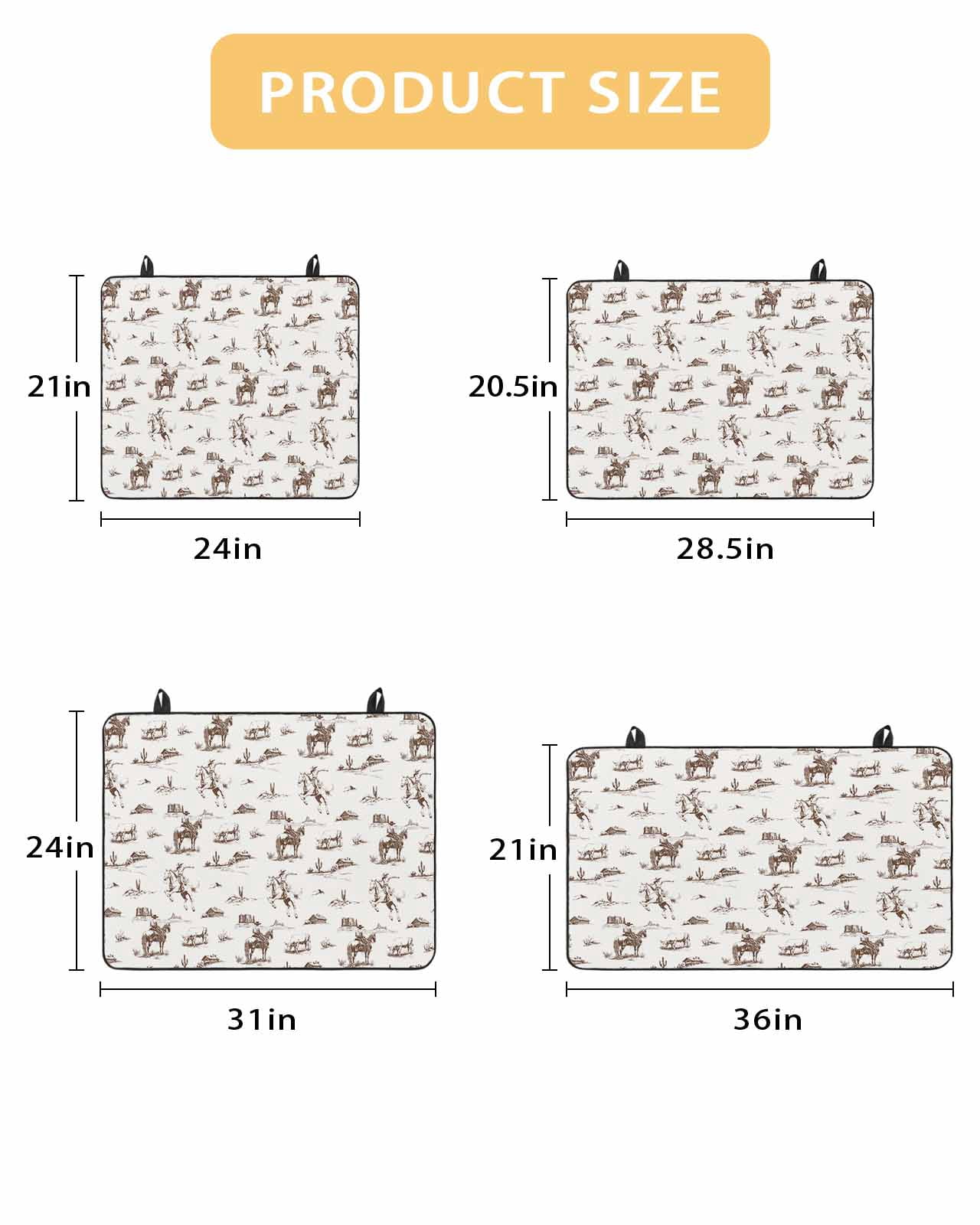 nqOlkjepod Large Induction Cooktop Protector Mat 24"x21", Brown Western Cowboy Stove Top Covers for Electric Stove, Farmhouse Vintage Ethnic Art Stove Burner Cover Mats, Glass Top Stove Cover