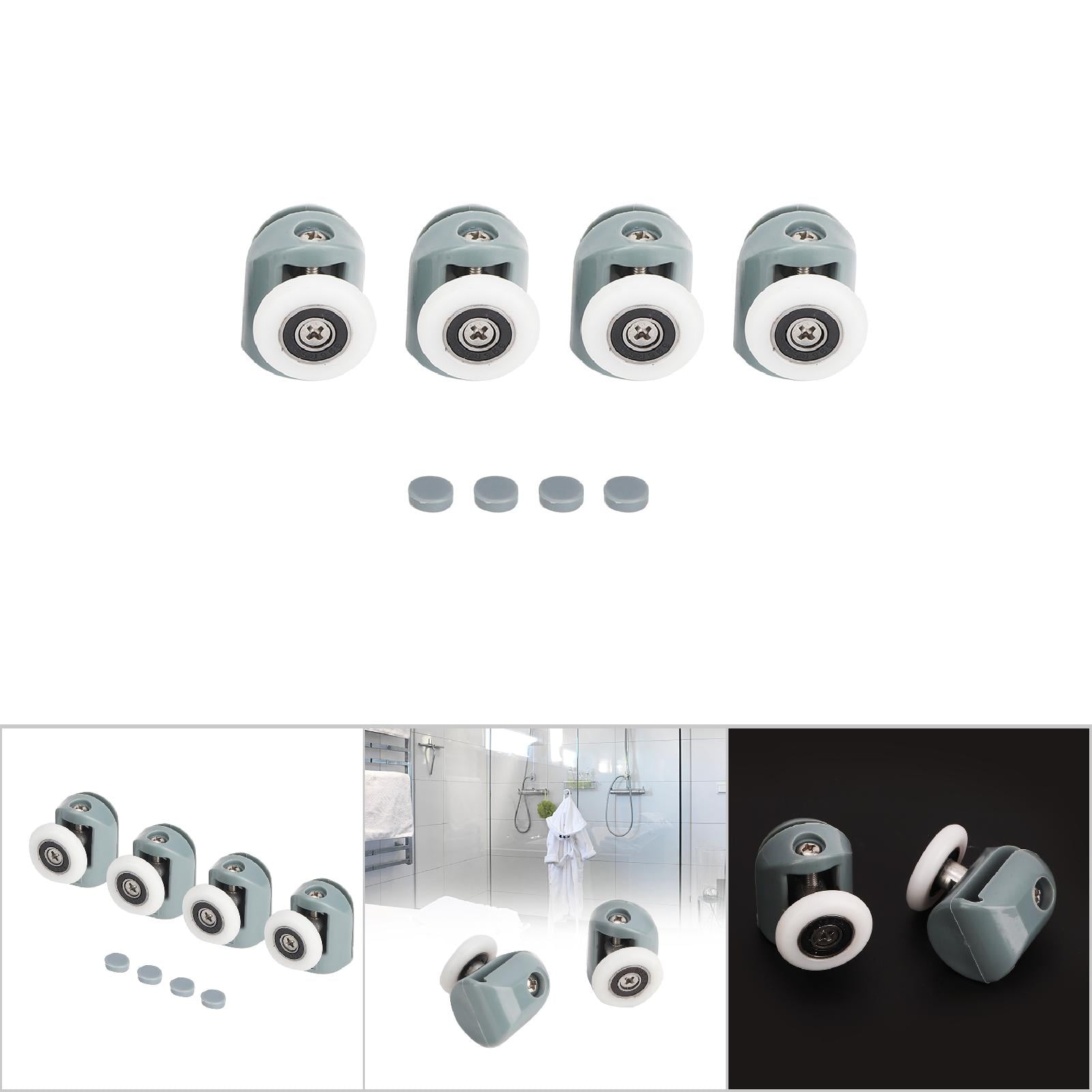 AUNMAS Shower Door Roller Set – 8-Piece Replacement Pulleys For 5mm/6mm Glass, Smooth Glide, Rust-Resistant Nylon & Stainless Steel