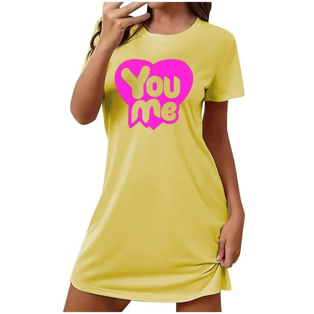 Camisón corto navideño para mujer, talla grande, con cuello redondo estampado y mangas cortas, para el pecho.