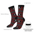 thumbnail image 4 of KLL Vintage Maple Leaf with Skull Pattern Print Cool Socks Men's Women's Crew Socks Funny Crazy Novelty Stockings, 4 of 6