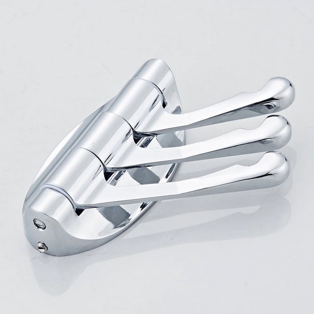 Ganchos giratorios Ganchos para toallas plegables de metal sólido con tres brazos giratorios múltiples Colgador de gancho para bata triple, montado en la pared