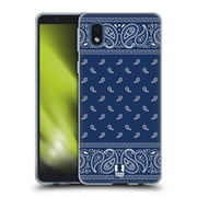 Head Case Designs Classic Paisley Bandana Square Blue Soft Gel Case Compatible with Samsung Galaxy A01 Core (2020)