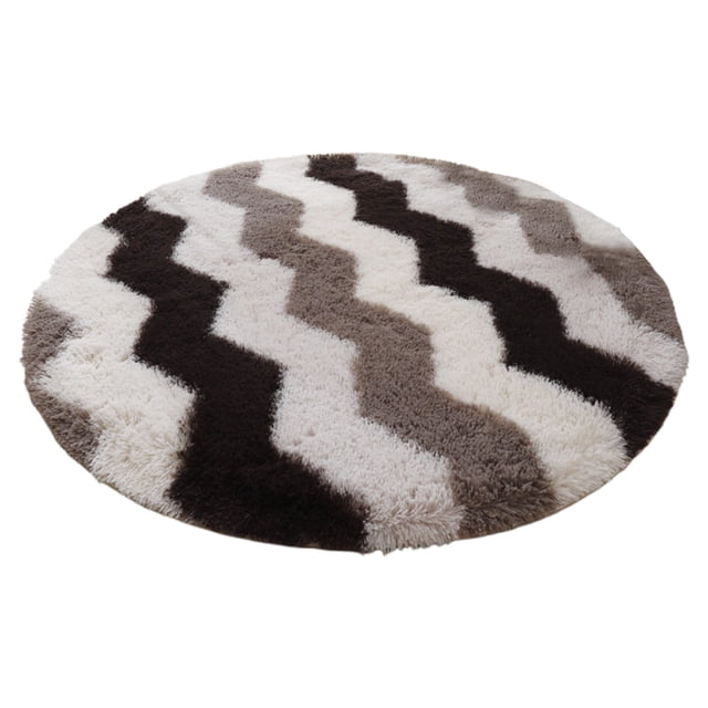 WIZUTIZ Reduced Price Area Rugs Clearance Mats for Bedroom Washable Rugs Throw Rugs Mat for Living Room Dorm Office Sofa Abstract Round Rug Pad Ultra Soft Shag Carpet Casual Cushion Pad 24 Inch