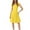 Gold, variant on Women's Solid Color Short-Sleeved V-Neck Casual Jumpsuit Large Swing Short Skirt for Summer