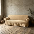 thumbnail image 6 of Stretch Sofa Slipcover, Nonslip Couch Cover with Elastic Bottom, Washable Furniture Protector for 2-5 Seater Couches, Pet Friendly, Soft Breathable Fabric for Living Room, 6 of 9