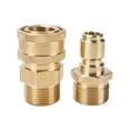 thumbnail image 1 of Mosiee Pressure Washer Coupling Quick Release Adapter 3/8In Male To M22-Male Fitting, 1 of 9