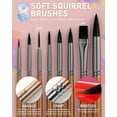 thumbnail image 3 of Nicpro 48 Colors Watercolor Paint Set with 8 Pcs Painting Brushes, 25 Sheet Water Color Paper, 2 Water Brush Pens, Palette, Sponge, Art Supplies Kit with Gift Box, 3 of 8