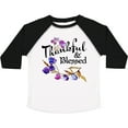 thumbnail image 3 of Inktastic Thankful and Blessed Inspirational Saying with Flowers Boys or Girls Toddler T-Shirt, 3 of 5