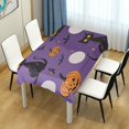 thumbnail image 4 of Yayeee Tablecloths 54" x 54" Rectangle Wrinkle Resistant Party Table Cover, Halloween Black Cat, 4 of 8