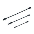 thumbnail image 1 of 3pcs Spatula Food Grade Silicone Double Head Fruit Jam Cream Makeup Spatula for KitchenBlack, 1 of 9