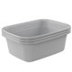 thumbnail image 1 of Sandmovie Lavabo de plástico de 18 cuartos, lavabo de plástico poco profundo, 3 paquetes, gris, 1 of 5