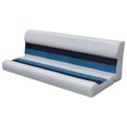 thumbnail image 3 of Wise 8WD106-1011 Deluxe Series Pontoon 55 In. Boat Bench Seat and Backrest Cushion Set Only, Color: Grey, Navy and Blue, 3 of 5