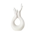 thumbnail image 5 of deevoka Ceramic Hand Flower Vase Collectible Floral Arrangement for Bedroom Home Restaur White, 5 of 9