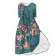 thumbnail image 1 of Vestido de Verano para Mujeres Impreso Cuello de Vuelta de Manga de Tres Cuartos, Estilo de Ocio de Moda para Ocasional, Fiesta Y Vacaciones, 1 of 5