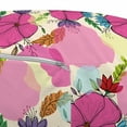 thumbnail image 3 of Garden Art Pouf Cover with Zipper, Wildflowers Pattern with Colorful Leaves and Paint Splashes Background Spring, Soft Decorative Fabric Unstuffed Case, 30" W X 17.3" L, Multicolor, by Ambesonne, 3 of 5