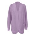 thumbnail image 6 of HIBRO Womens Open Front Cardigan Long Sleeve Knitted Soft Sweater Loose Lightweight Slouchy Coat Outwear, 6 of 7