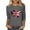 Gray, variant on WREESH Womens Great Britain Uk Flag T-Shirts Casual 3/4 Sleeve T-Shirts Round Neck Cute Tunic Tops Basic Graphic Tees Blouses Loose Fit Pullover Gray