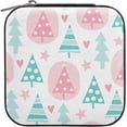 thumbnail image 4 of GZHJMY Leather Jewelry Box Cartoon Christmas Tree Portable Mini Jewelry Storage Bag for Travel, Small Ring Case Earrings Organizer Necklaces Box for Women Girls, 4 of 7