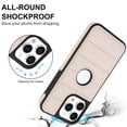 thumbnail image 3 of Allytech Business Case for iPhone 13 Pro, Premium Vegan PU Leather Luxury Elegant Slim Fit Shell, Logo Hollow View Shockproof Non-Slip Protective Cover for iPhone 13 Pro - Apricot, 3 of 6