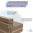 thumbnail image 3 of Sofá Cama Plegable - Matrimonial - Marrón Claro Memory Foam SOFA CAMA COZY, 3 of 10