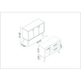 thumbnail image 3 of Bromma 35.43" Buffet Stand with 3 Shelves and 3 Doors in White, 3 of 7