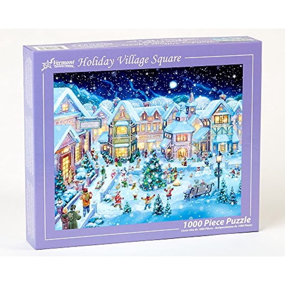 Vermont Christmas Company Holiday Village Square - Rompecabezas de 1000 piezas Vermont Christmas Company Vermont Christmas Company