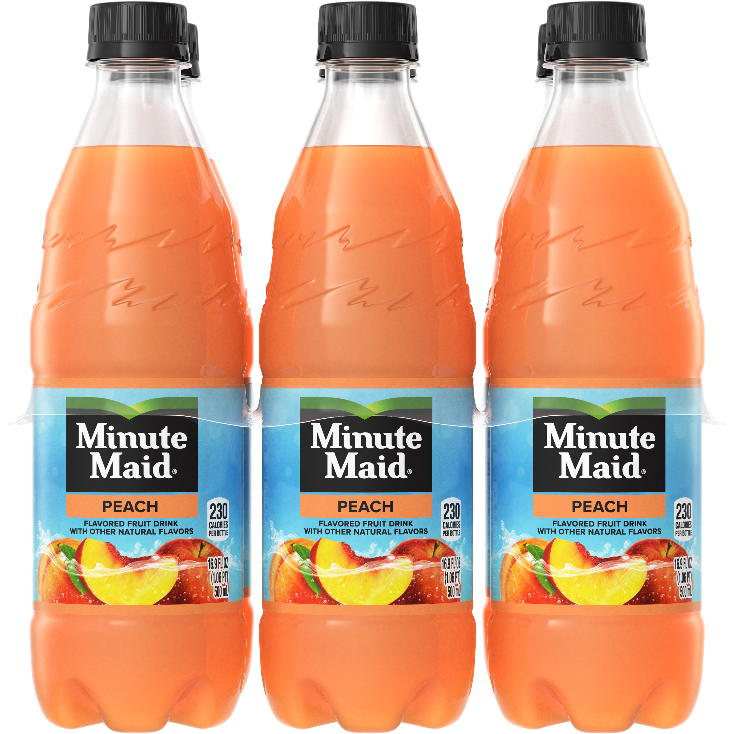 Minute Maid Peach, Fruit Drinks, 16.9 fl oz, 6 Pack