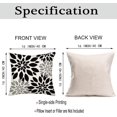 thumbnail image 5 of Black Grey White Pillow Covers 16x16 Inch Set of 2 Dahlia Floral Decor Throw Pillows Spring Summer Modern Geometry Flower Outdoor Decorative Cushion Cases for Sofa Couch Bed Decorations, 5 of 6