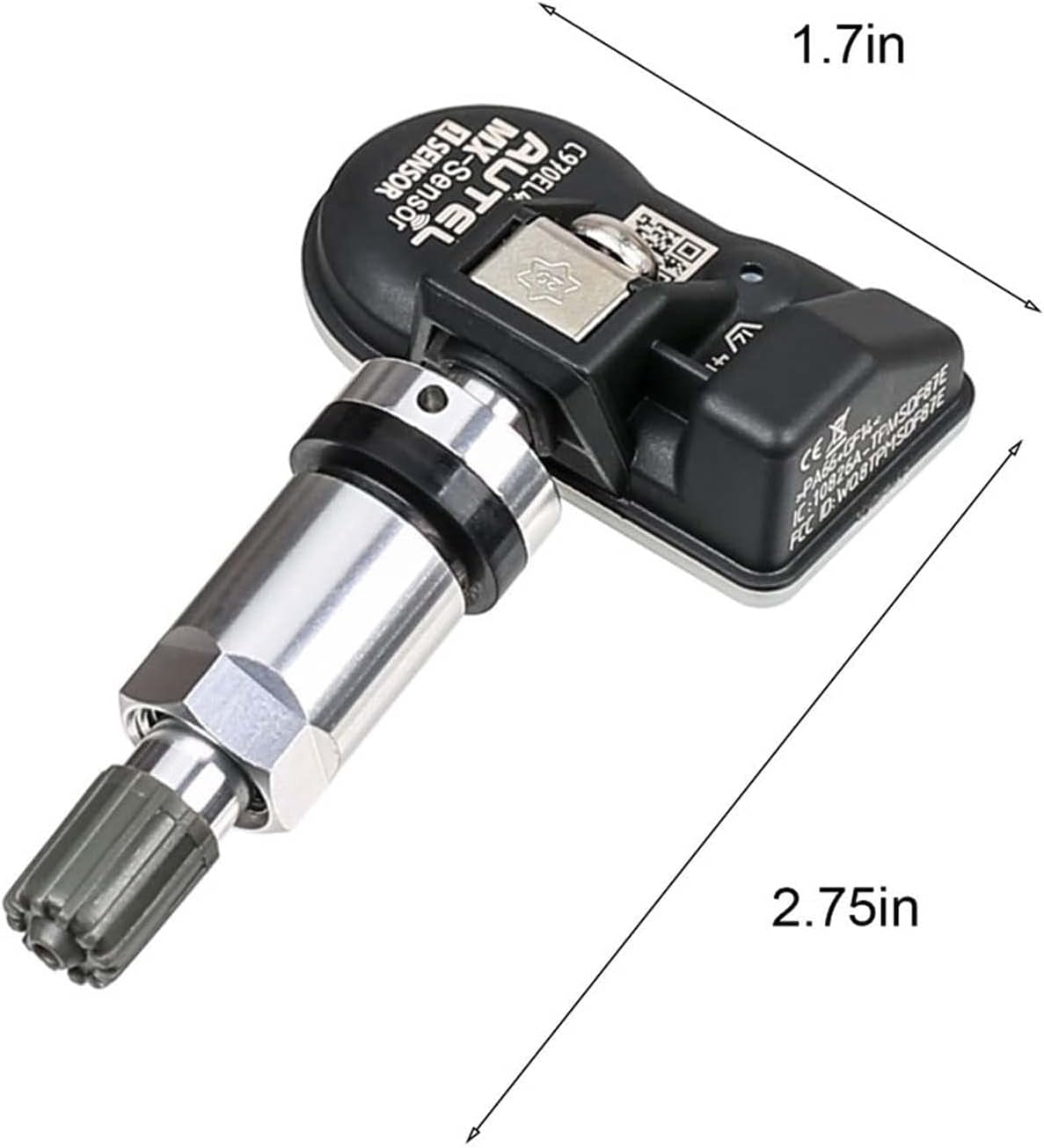 Autel MaxiTPMS MX Sensor 4pcs Metal Stem TPMS Sensor 315MHz/433MHz Universal Tire Replacement Sensor Work With TS401 TS408 TS501 TS508 TS601 TS608 MK808TS MX808TS MS906TS ITS600
