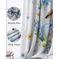 thumbnail image 3 of Easter Rabbits Eggs Blackout Curtains for Bedroom Living Room Darkening Curtains 54 Inch Long Watercolor Floral Daisy Bunny Bow Spring Short Curtain for Small Window Treatment Drapes 52"x54"x2, 3 of 9