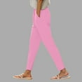 thumbnail image 2 of YDFCWXW Womens Pull On Soft Brushed Fleece Casual Jogger Sweatpants with Pockets for Women Pink, S, 2 of 9