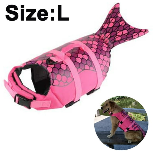Dog Life Jacket, Ripstop Pet Life Vest Swimming Preserver, Adjustable Dog Floatation Life Saver with Strong Rescue Handle for Small, Medium and Large Dogs