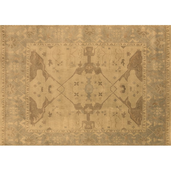 Ahgly Company Indoor Rectangle Oriental Brown Industrial Area Rugs, 2' x 5'