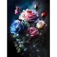 thumbnail image 1 of (szx2423) Hilo Algodón Ecológico Bordado 11CT 3 Hebras Impresión 40*50cm Kit Serie Flores Punto Cruz Rosa, 1 of 9