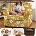 thumbnail image 4 of FKELYI Cherry Flower Print Stretch Armchair Slipcover 2 Pcs Set Couch Sofa Cover with Separate Cushion Cover Non-Slip Furniture Protector Washable Living Room Decor, 4 of 7