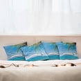 thumbnail image 7 of Ambesonne Tropical Throw Pillow Cover 4 Pack, Cruise Ship Palm Tree, 18", Turquoise Green, 7 of 7