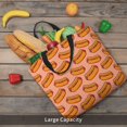 thumbnail image 5 of Pofeuu Cartoon Hot Dog Print Tote Bag for Women,Hobo HandBags with Zipper,Large Capacity Casual Shoulder Handbags with Inner Pockets, 5 of 7