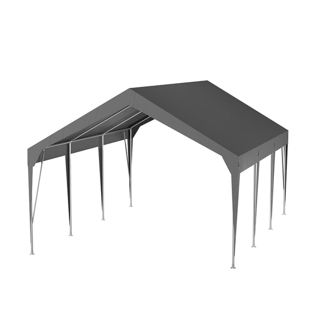 Kojooin Abri d'Auto Extérieur Robuste, Abri de Garage Portable avec Housse Imperméable Résistante aux UV pour Voiture, Rangement Ou Événements