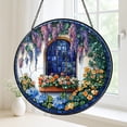 thumbnail image 3 of Handmade Stained Glass Flower Suncatcher, Colorful Window Hanging, Gift for Mom or Friend, 3 of 4