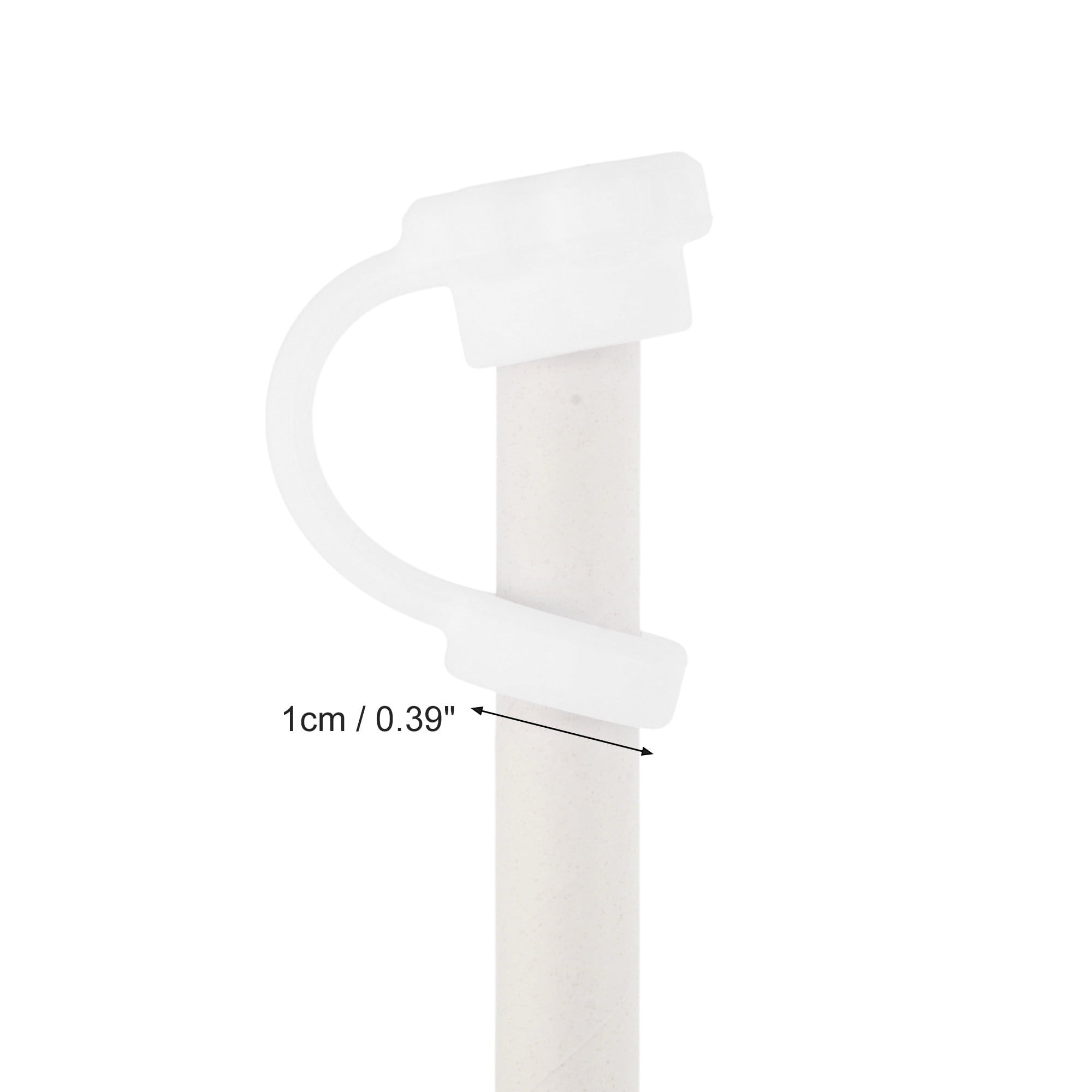 Unique Bargains Durable Dust-Proof 40oz Straw Cover Set of 2 White