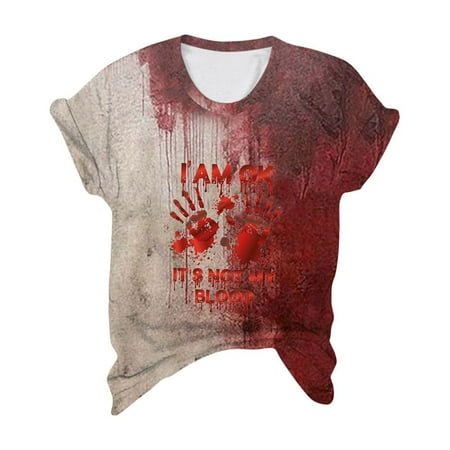 

Girls Shirts and Fashion Casual Printed Round Neck Short Sleeve T Shirts Long Sleeve Tees Tops 8-9 Years