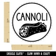 thumbnail image 2 of Cannoli Text with Image Flavor Scent Self-Inking Rubber Stamp Ink Stamper - Pink Ink - Medium 1 Inch, 2 of 7